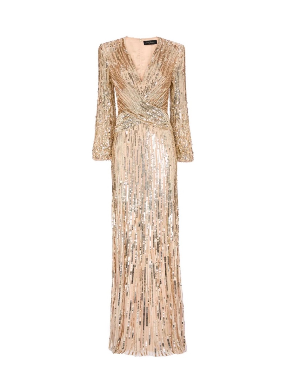 BRAND NEW Jenny Packham Gold Cosmos Maxi Dress